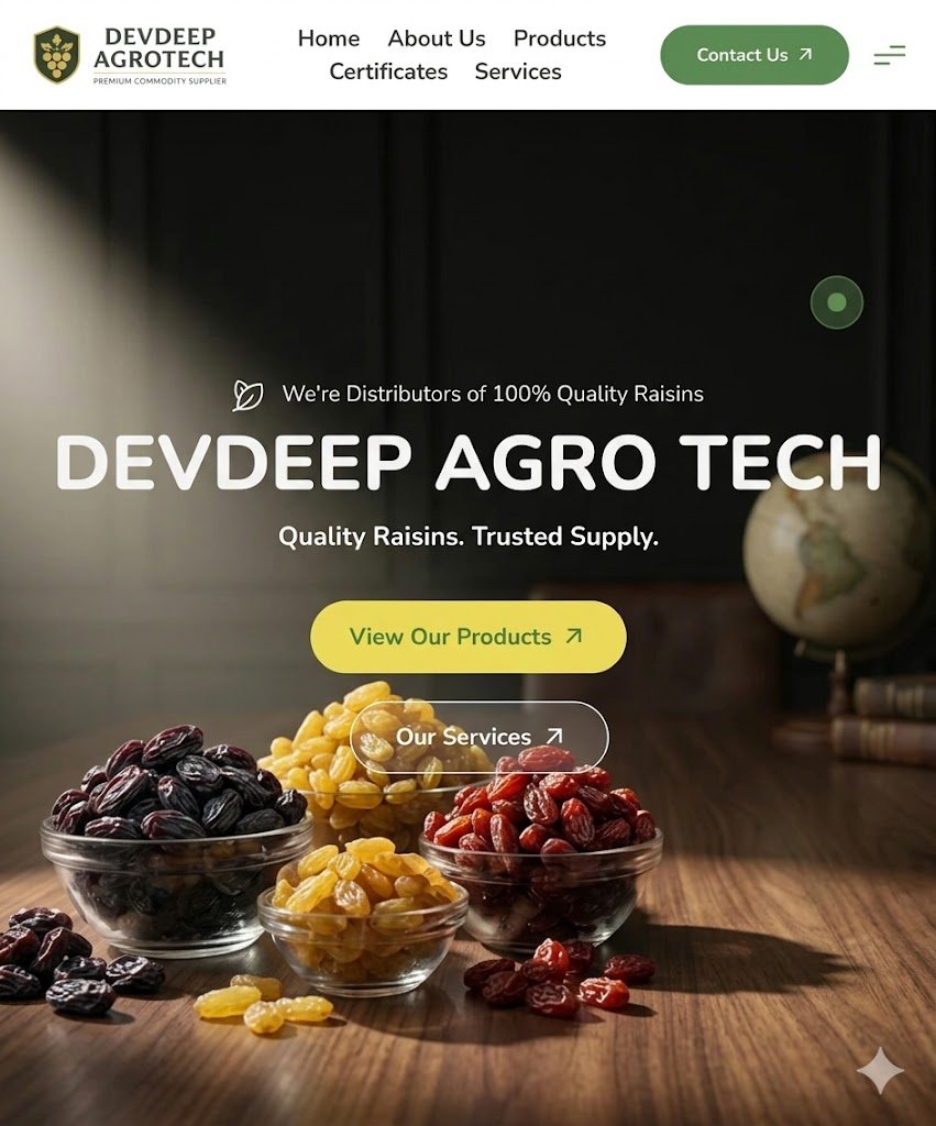 Devdeep Agrotech agriculture website